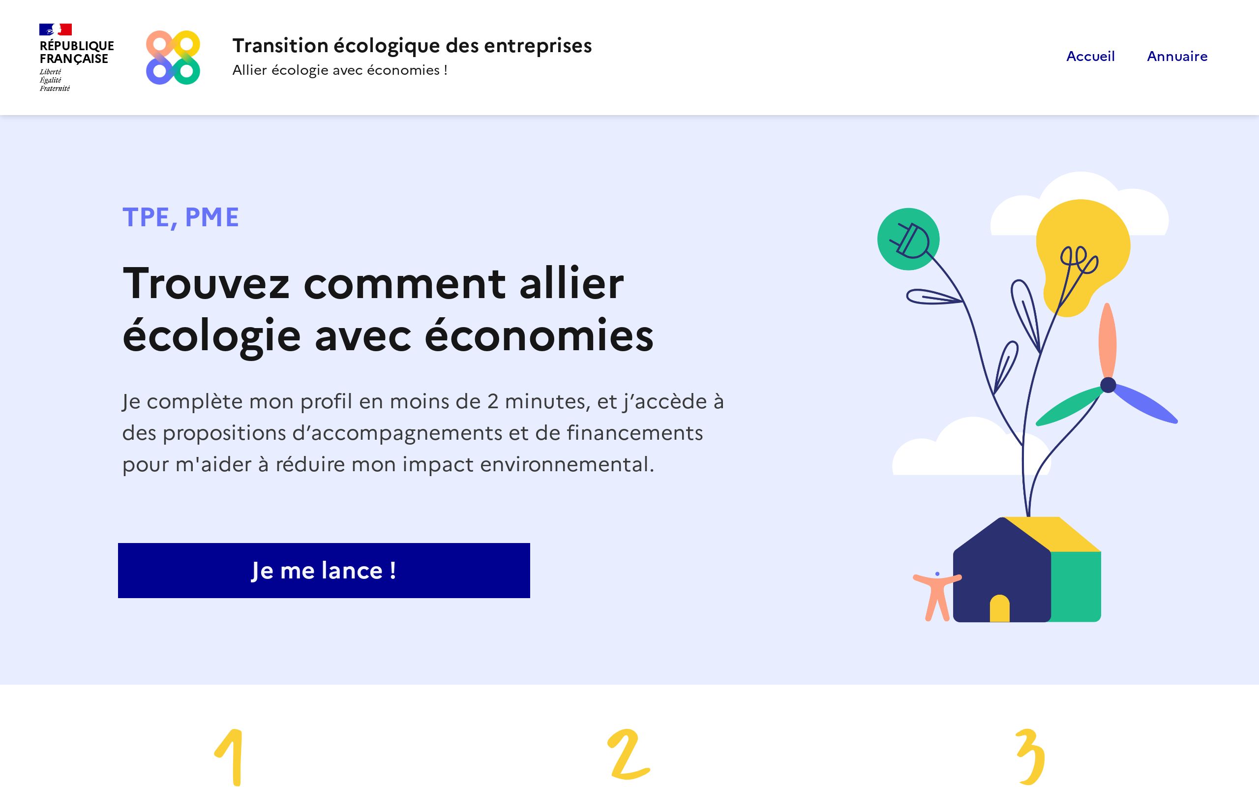 Copie d'écran de https://mission-transition-ecologique.beta.gouv.fr