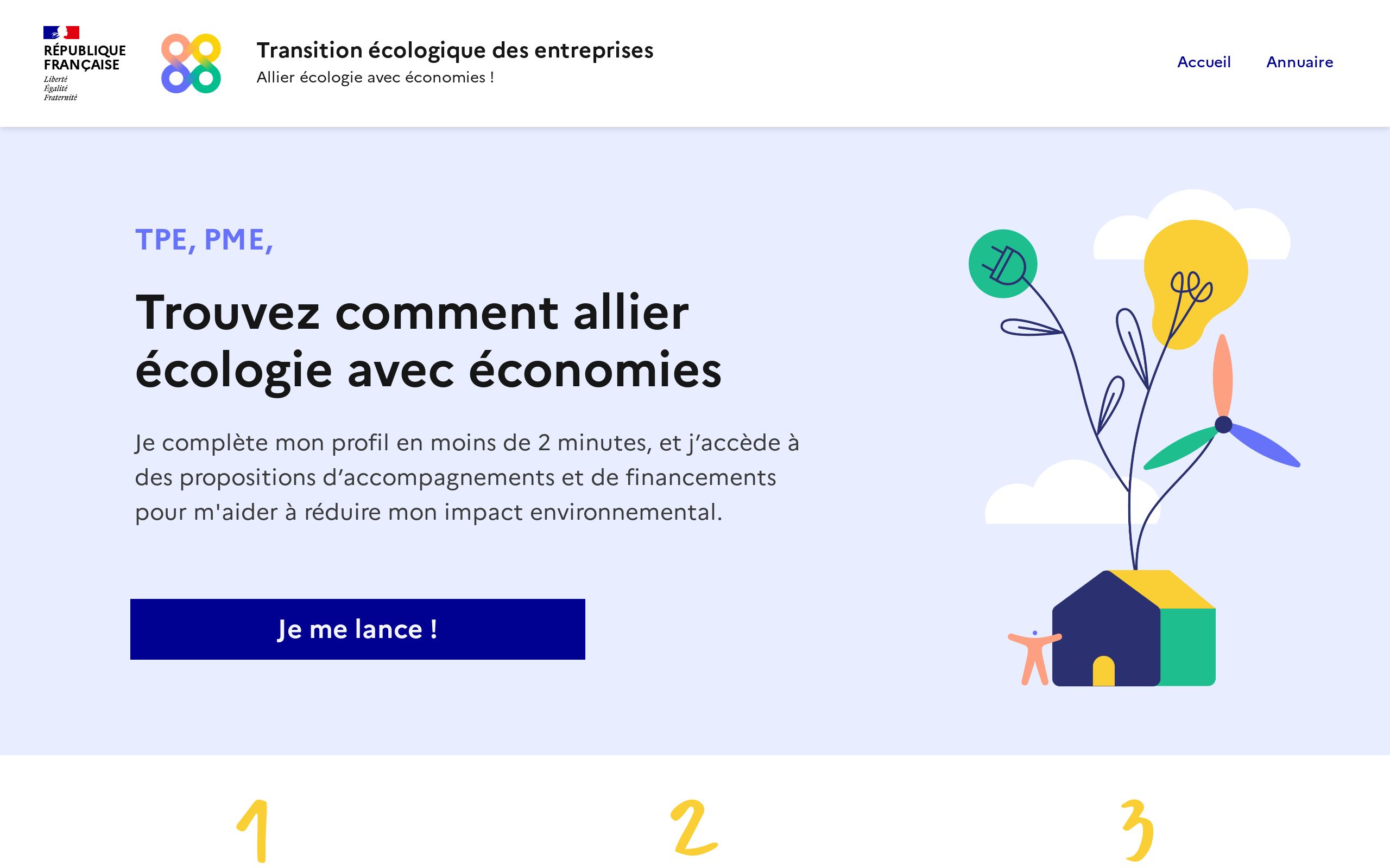 Copie d'écran de https://preprod.mission-transition-ecologique.incubateur.net